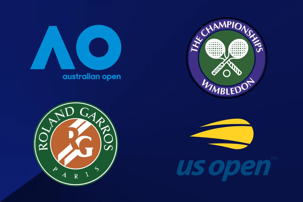 Grand Slam Tennis Tournaments, Logo of the Australian Open, Roland Garros,  Wimbledon Championships, US Open, Vector Editorial Editorial Stock Image -  Illustration of game, championships: 250945384