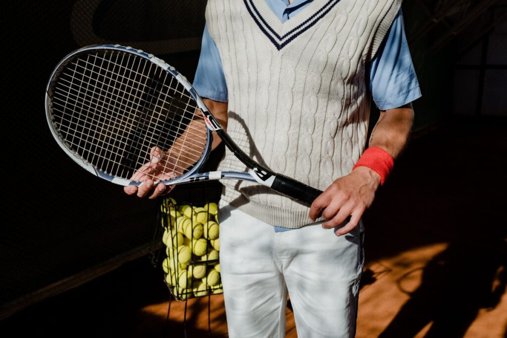 Man holding a tennis racket